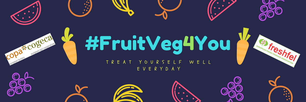 COPACOGECA's tweet photo. HEY HEY HEY! Today is the 1st day of our &amp; @Freshfel #FruitVeg4You campaign!🍒🥕🍏🍆🍊🌶️
We want to raise fruit&amp;veg consumption in #EU! Join us 😊 https://t.co/Y0xomZouMo