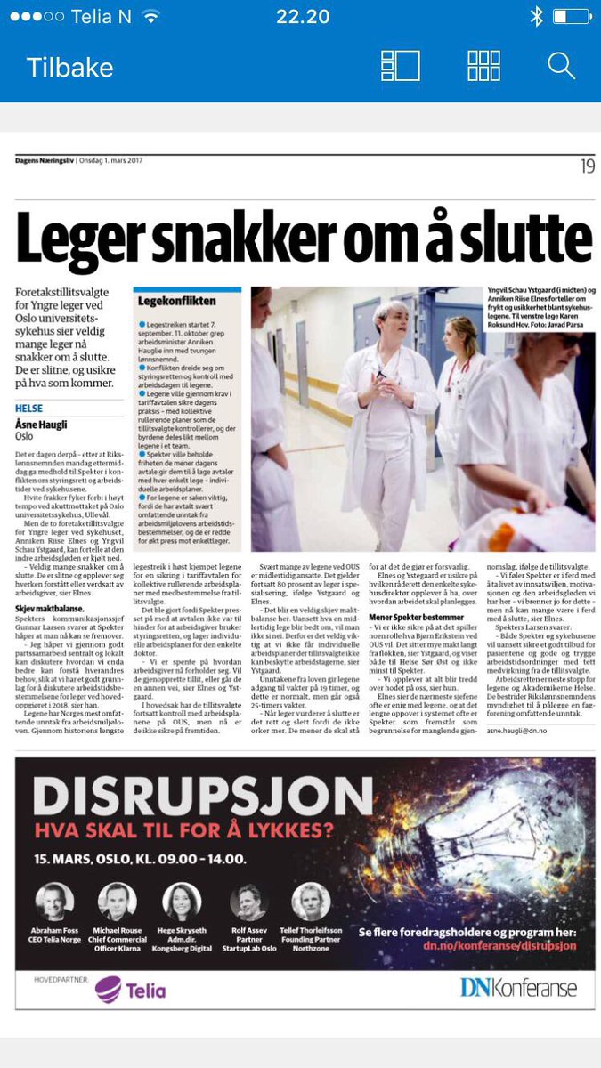 IngvilY's tweet photo. På tide med politisk handling dersom man ikke vil se legene og kompetansen forsvinne ut av sykehusene. @YngreLeger @Regjeringen @BentHHoyre https://t.co/xAWkb4UlZ0