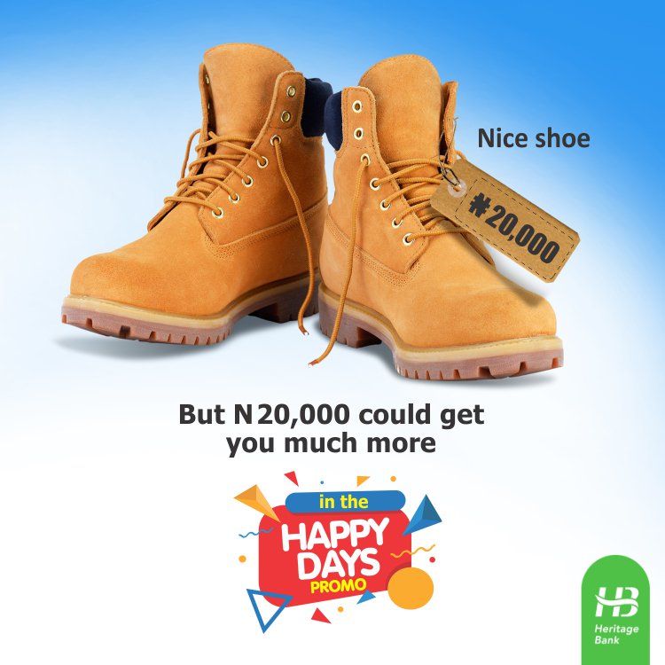 heritagebankplc's tweet photo. Be one of our happy customers to win in the #HappyDaysPromo with just N20k. Click here to know more about the promo. https://t.co/OUqQiHPIpi https://t.co/8JGtFblfup