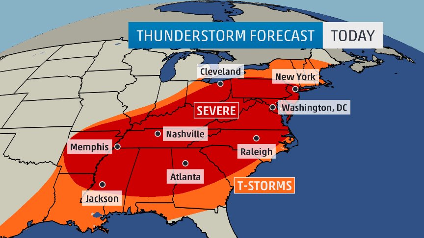 AMHQ's tweet photo. So far there have been 21 reported tornadoes &amp; 2 deaths from overnight storms . Special severe weather coverage starts at 4amET on @AMHQ. https://t.co/LSKgvxqrjl