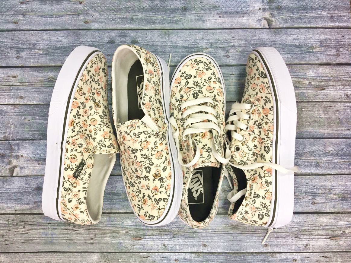 asher stripe floral vans