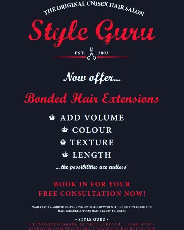 StyleGuru16's tweet photo. 🔥🔥 We are now offering HAIR EXTENSIONS 🔥🔥

If you would like to book an appointment, please feel free to ring us! 

📞 01480 473573 📞 https://t.co/ScVB25EuWj