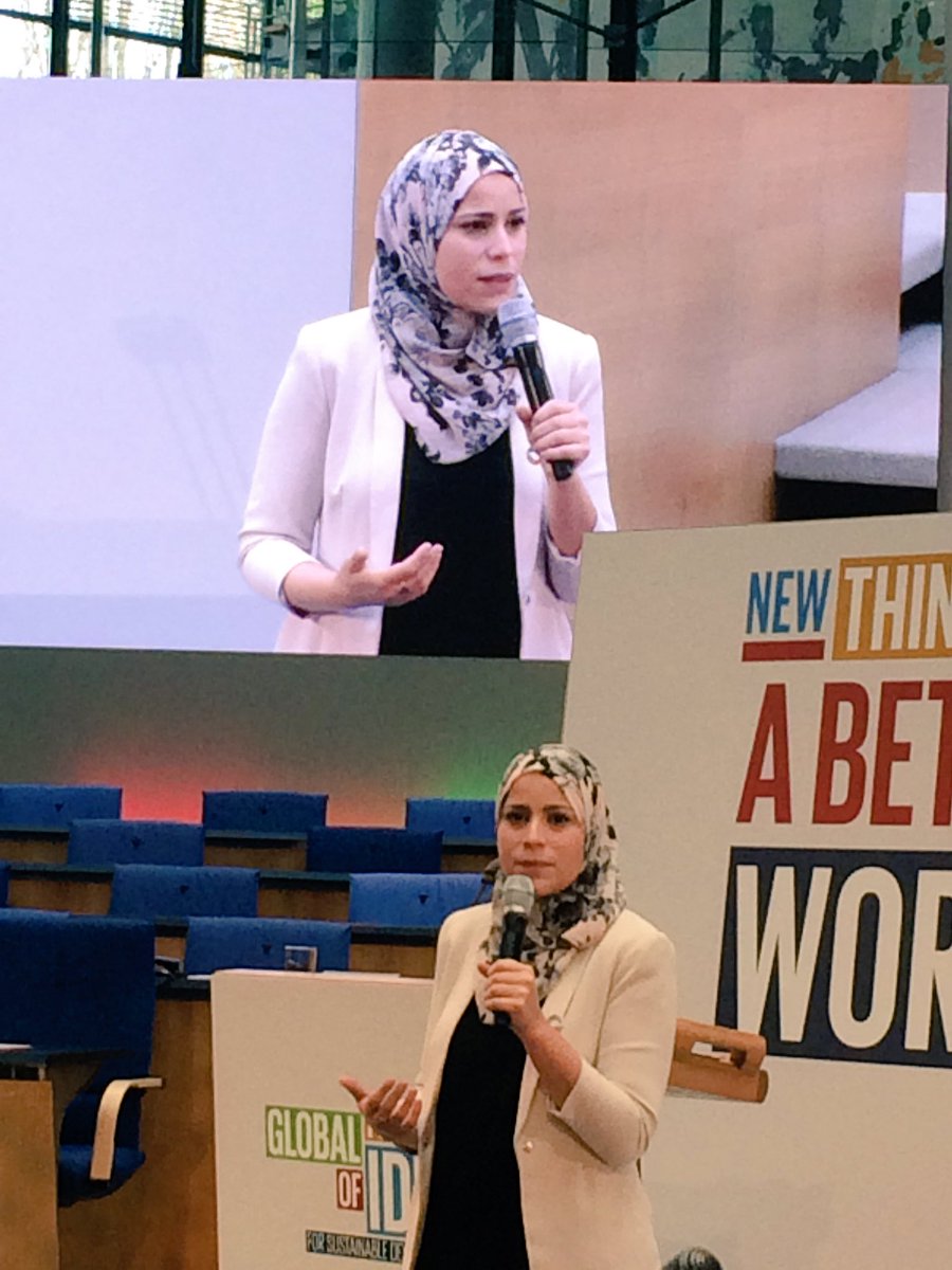 PlanGlobal's tweet photo. Women and girls are major drivers of the #SDGs, but there are societal changes we have to address, says @almmura #GFI4SD https://t.co/BZuedmuagy