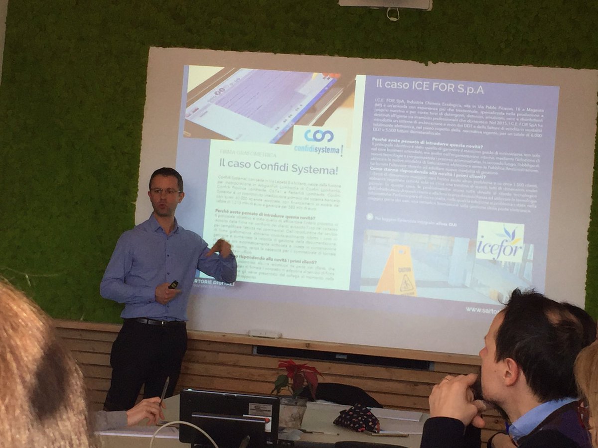 SartorieDigital's tweet photo. Cominciamo il nostro corso con alcune #casehistory : @ConfidiSystema e Icefor! #dematerializzazione #sartoriedigitali #virtualizzare https://t.co/y0JM3WafiY