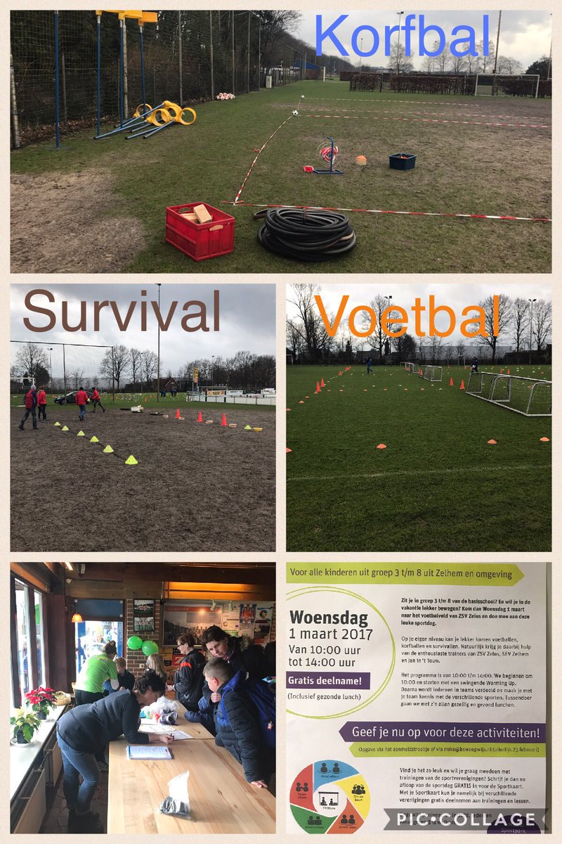 Vandaag sportdag ihkv #sportkaart #zelhem @BeweegWijs. Voorbereidingen deelnemende verenigingen zijn klaar, eerste kinderen zijn er!