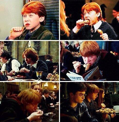 PotterWorldUK's tweet photo. Hermione Granger: "Do you ever stop eating?"
Ron Weasley: "What? I'm hungry."

#HappyBirthdayRonWeasley https://t.co/9sS3X0VYpL