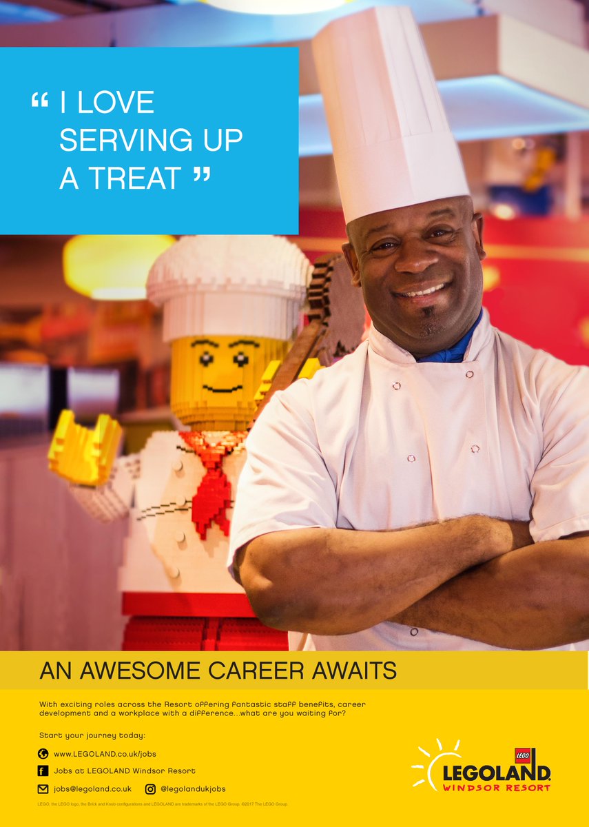 We offer a range of Hospitality roles, Chefs, Waiters, Bar Staff &amp; more Apply Now: ow.ly/2hrt309r1wf @LEGOLANDUKJobs #JobsWithASmile
