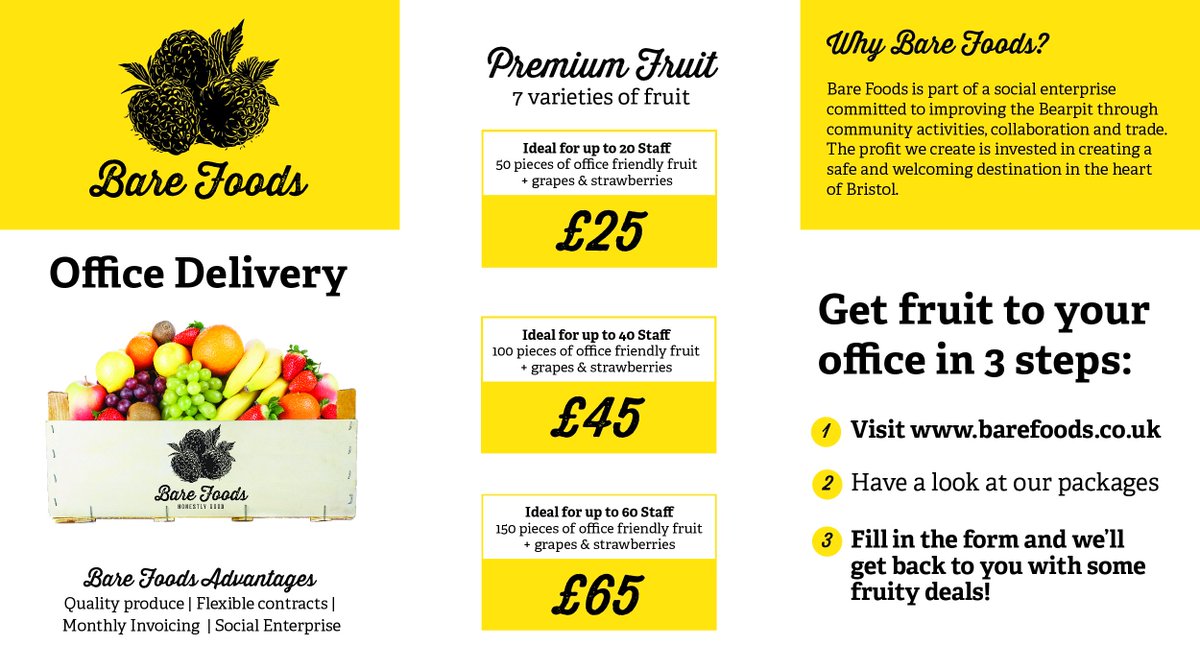 Feeling good starts now! To treat your staff to our premium package, visit BareFoods.co.uk for our delicious deals!