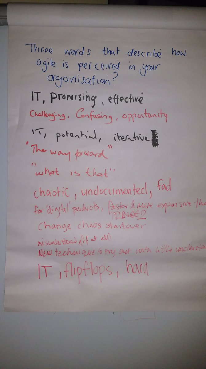 PPMCoP's tweet photo. The audience gave 3 words to describe AGILE at our networking event last night. What would yours be? #pmot  #agile https://t.co/KQimjgUvyA