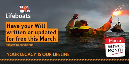 March is #FreeWillsMonth Your Will can help us continue our vital work. Find out more here: rnli.info/vtER81