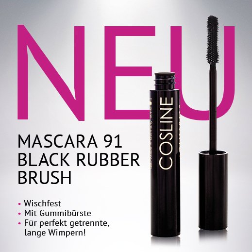 COSLINE's tweet image. Neu: #Mascara Black "Rubber Brush". Für perfekt getrennte, lange #Wimpern! goo.gl/sGepo8