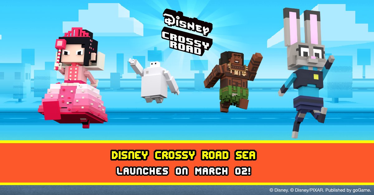DCRSEA's tweet photo. Get ready everyone! Because Disney Crossy Road SEA is #readytocross tomorrow, 2 March! Wohoo! Spread the word. #DisneyCrossyRoad #Disney https://t.co/G3w29gvDqQ