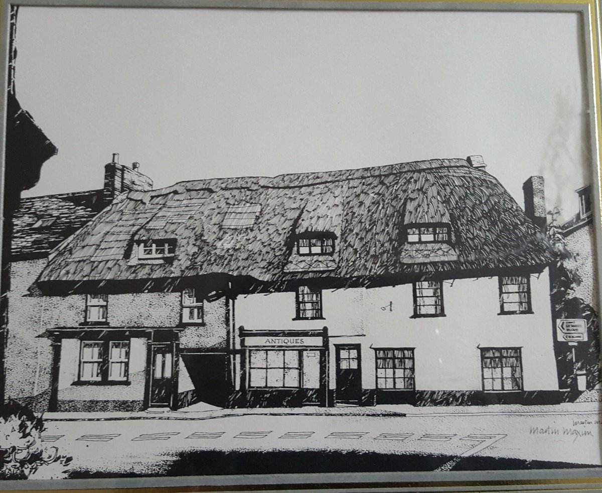 The cottages on Ford Street #moretonhampstead, opposite the gallery, before they burnt down. <a href="/moreton_hub/">Moretonhampstead</a> <a href="/visit_moreton/">Visit Moreton</a> by Martin Maxim