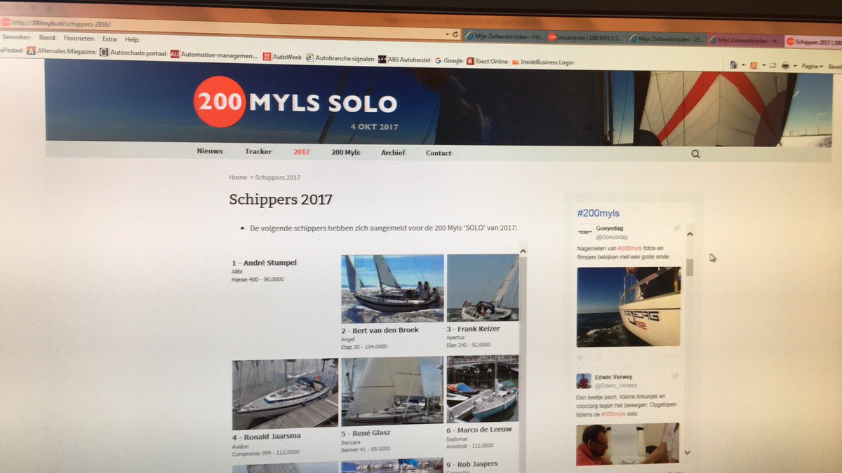 Ingeschreven voor de Ronde om Noord Holland #rnh2017 èn voor #200myls Solo! #zeilen #zinin #letthegamesbegin
