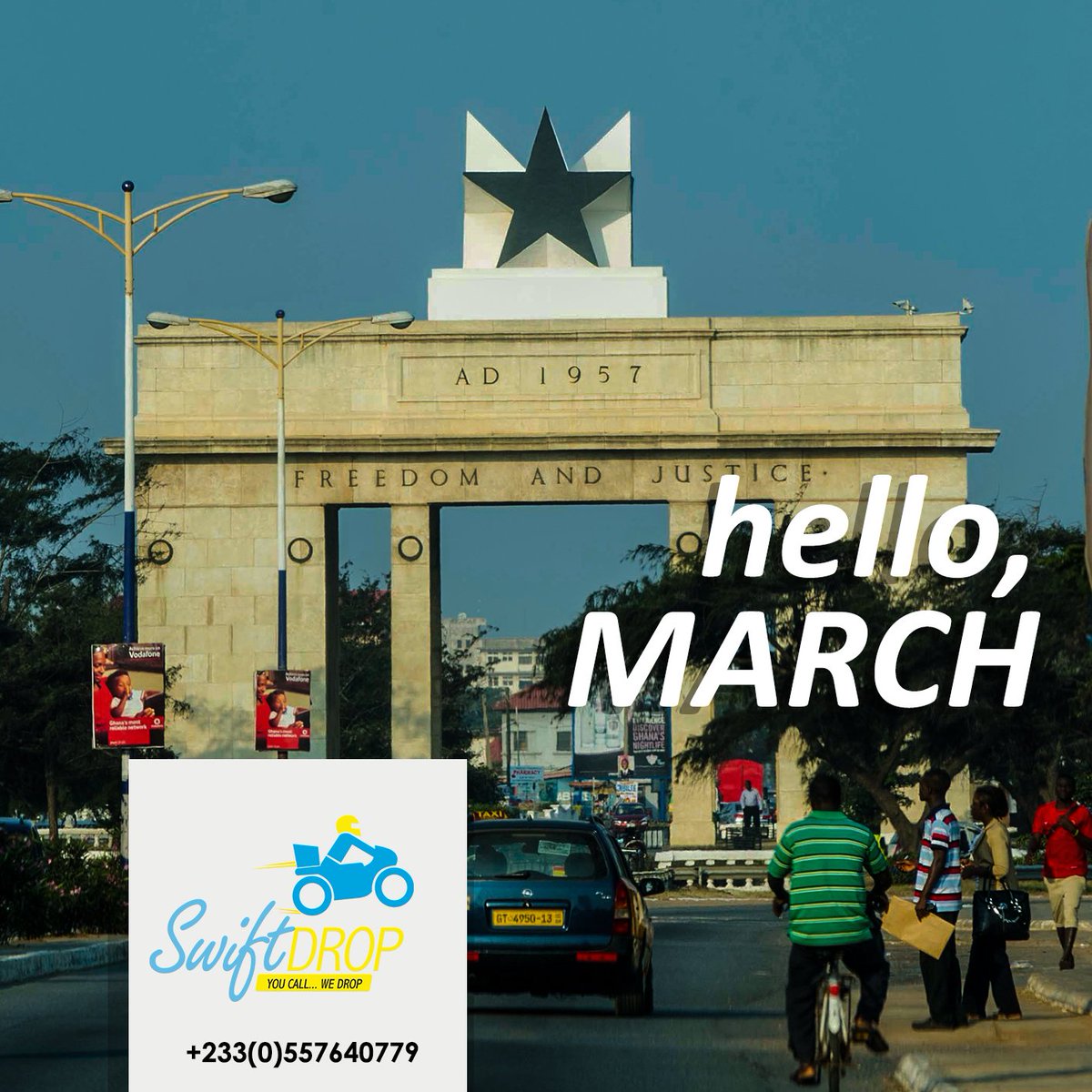 SwiftDropgh's tweet image. We wish you a month filled with joy and celebration all through. #swiftdrop #youcallwedrop #proudlyghanaian Call us 0557640779 we deliver!