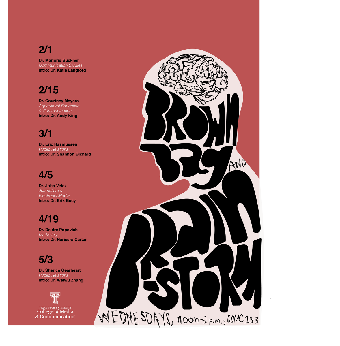 TTU_CoMC's tweet photo. TODAY at 12 p.m. in COMC 153, Brown Bag &amp; Brainstorm with Eric Rasmussen, Ph.D. sharing his latest research on children and media. #MyCoMC https://t.co/bSCcdkP1em