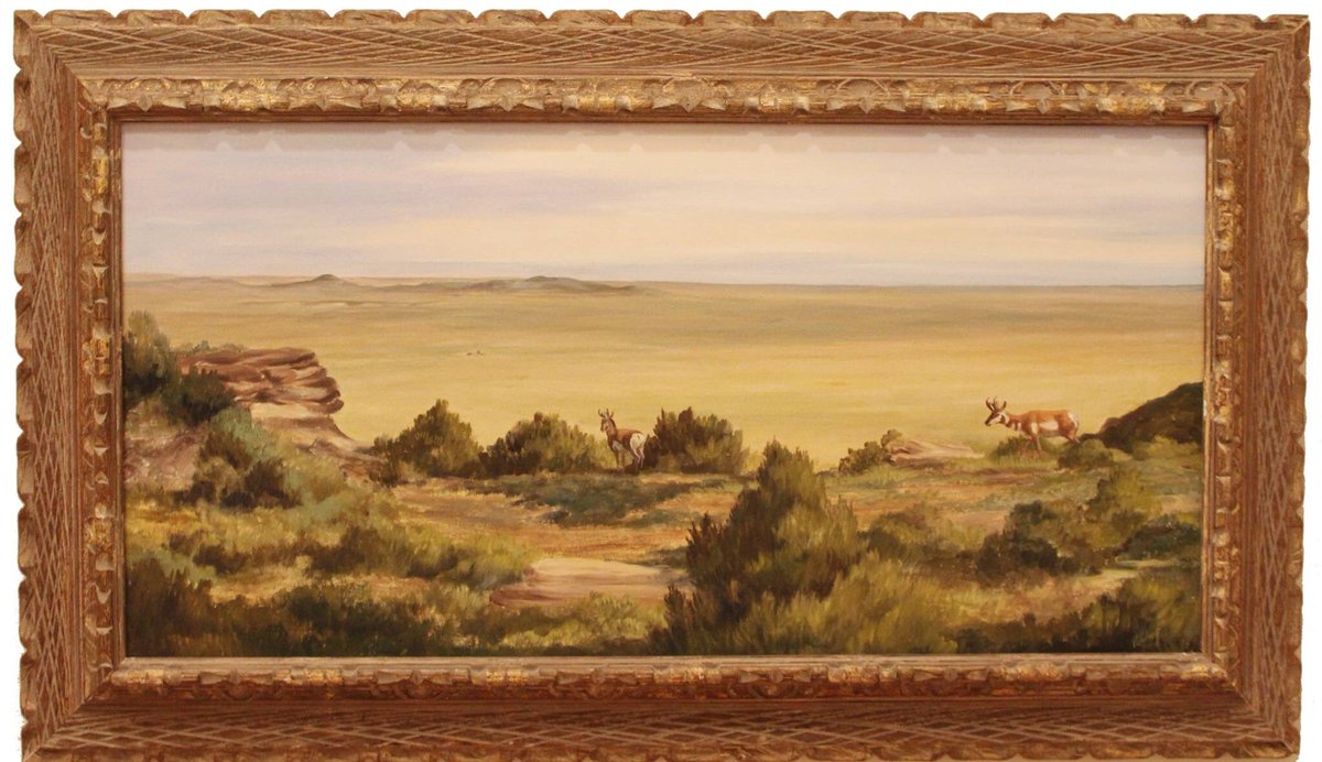PPHM1933's tweet photo. You can see this beautiful Vandruff painting in the #Bugbee Gallery on the second floor of PPHM #WesternWednesday https://t.co/REa4QHSKdA