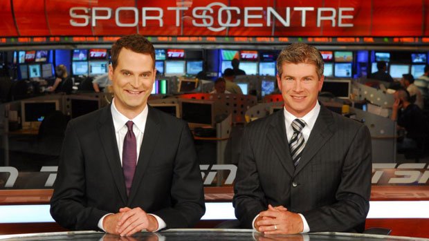 THEY'RE BACK. Welcome home, <a href="/JayOnrait/">Jay Onrait</a> &amp; @otoolethehobo. #TradeCentre #TSNHockey