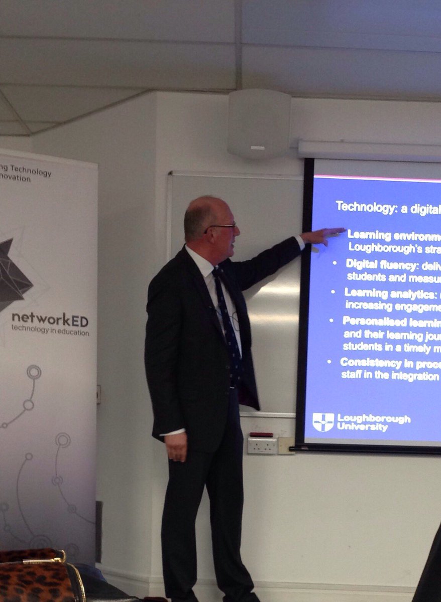 KrisEdTech's tweet photo. Prof Robert Allison, Loughborough VC: "I fundamentally disagree with the notion that students are customers or consumers" #lsenetworkED https://t.co/EJsTFxbCU1