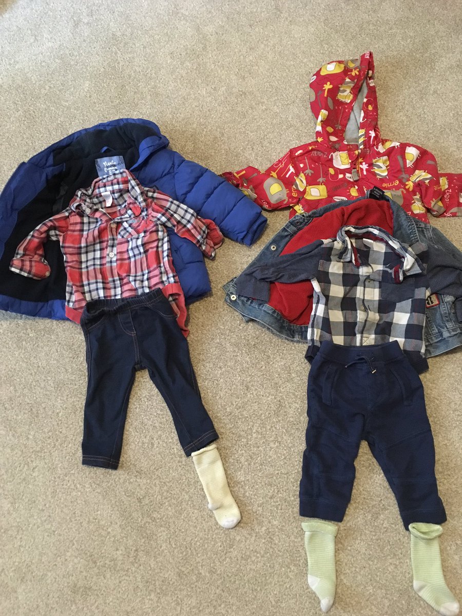 Put together 2 boys outfits for the @JoJoMamanBebe #fromamothertoanother campaign- looking good, just can't find the missing yellow sock!