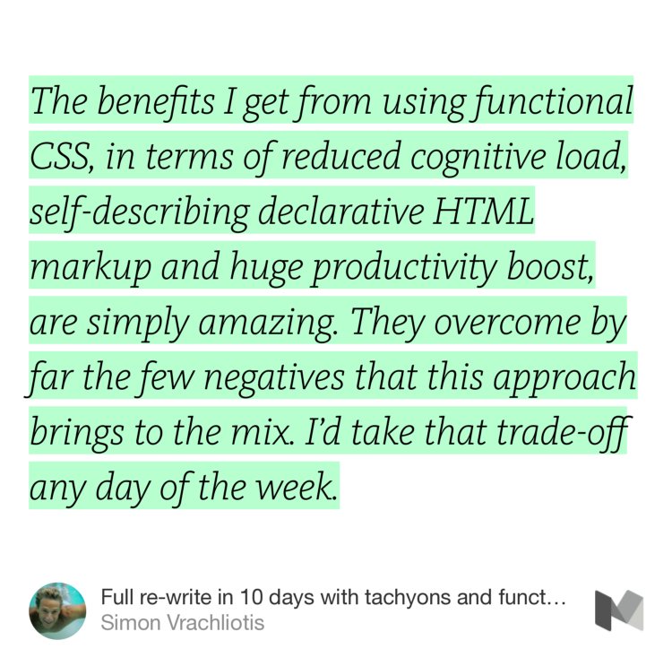 simonswiss's tweet image. Being a developer is all about evaluating trade-offs. @tachyons_css #functionalCSS medium.com/@simonswiss/fu…