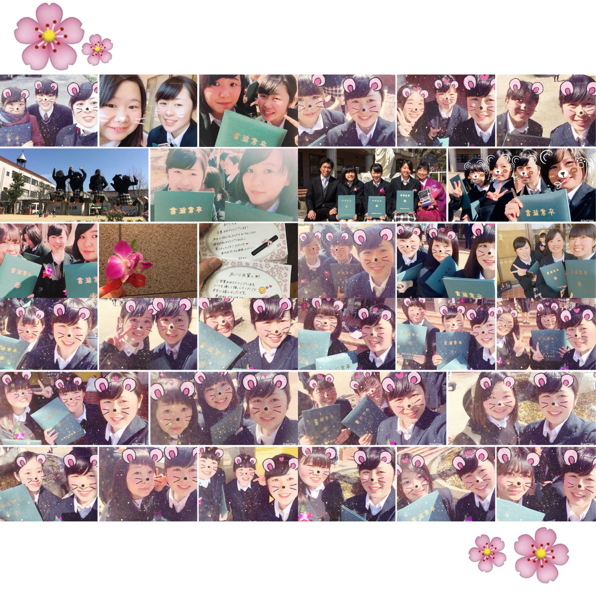 ___Way24's tweet photo. 🌸向陽高校、卒業しました🌸
JK生活最高だった💄💋
ほんとに感謝の気持ちでいっぱい
皆勤賞もとれたし満足
これからも、みカンババア🍊をよろしくお願いします（笑）
ひらり・みずほちゃん、お互い頑張ろえね✌
I love you so much !!!!!😚 https://t.co/WyHgNL41t4