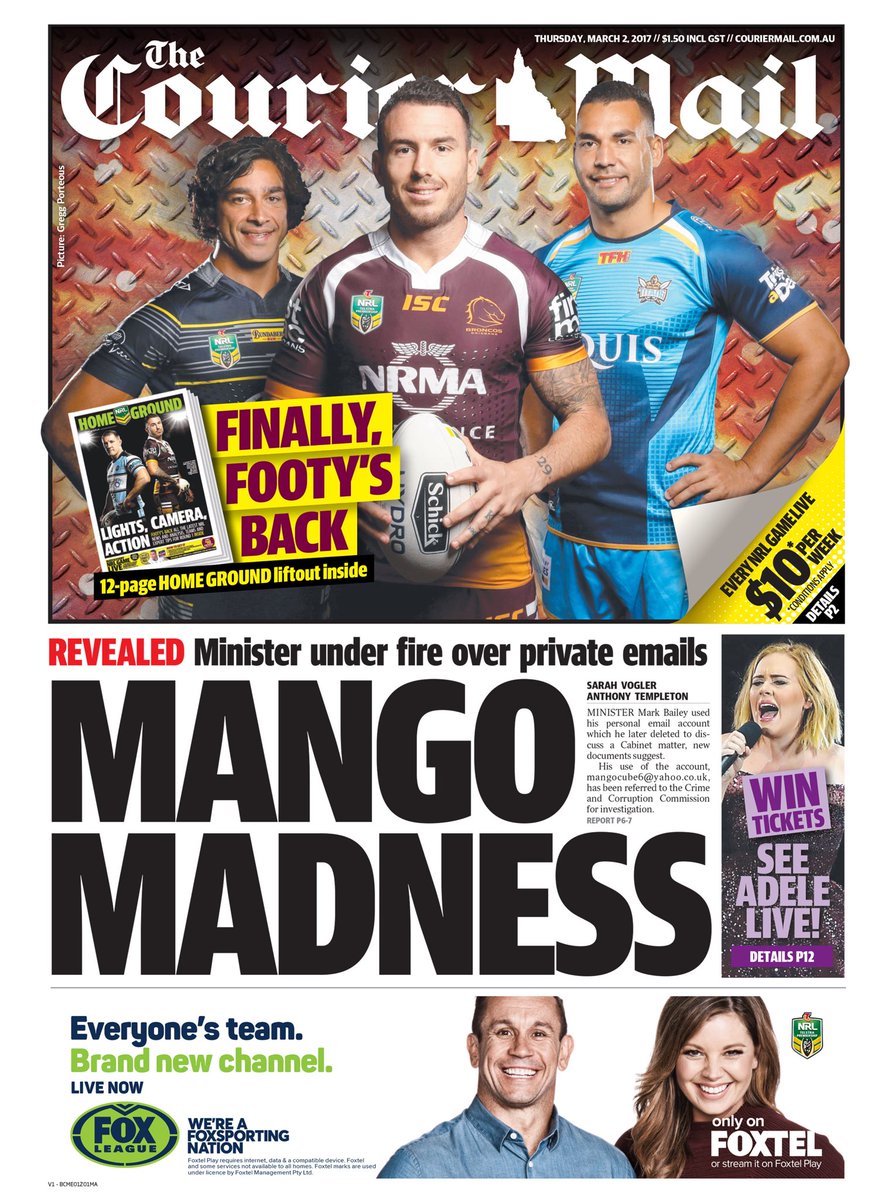 Ministerial email scandal deepens <a href="/couriermail/">The Courier-Mail</a>