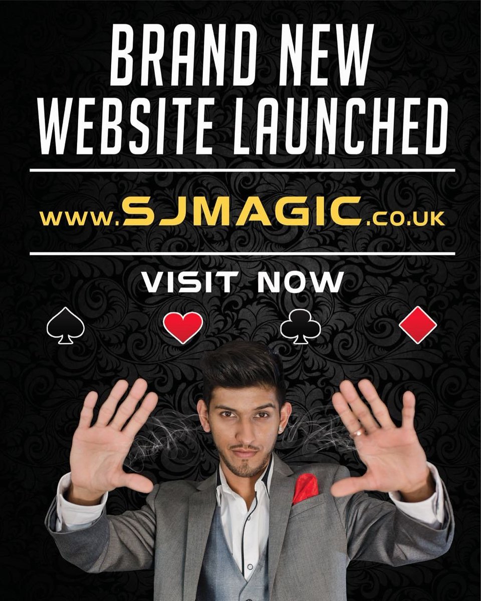 SjMagician's tweet photo. Proudly announcing the Launch of https://t.co/jQwVUjTVSX 
#brandnew #website #launch #visitnow #booknow #sjmagic #magic #entertainment https://t.co/jVqj9AWCVj