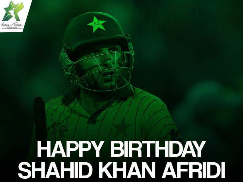 Happy birthday Shahid Khan Afridi! Always been a Fan of your Cricket. 