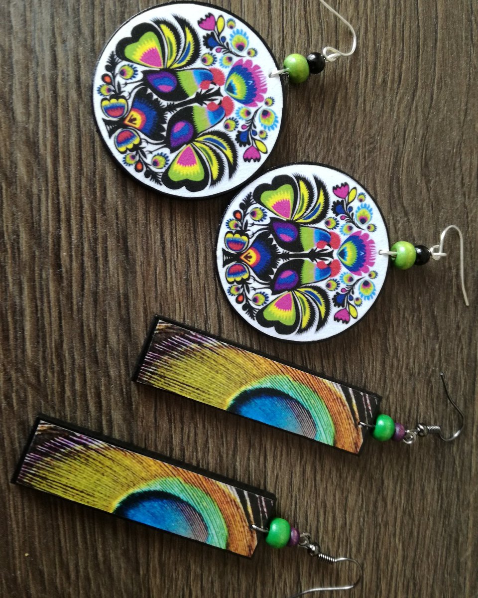 New delivery; I discovered local traditional motives very interesting 💟 #earrings #wodden #folk #polishfolk #Inlove