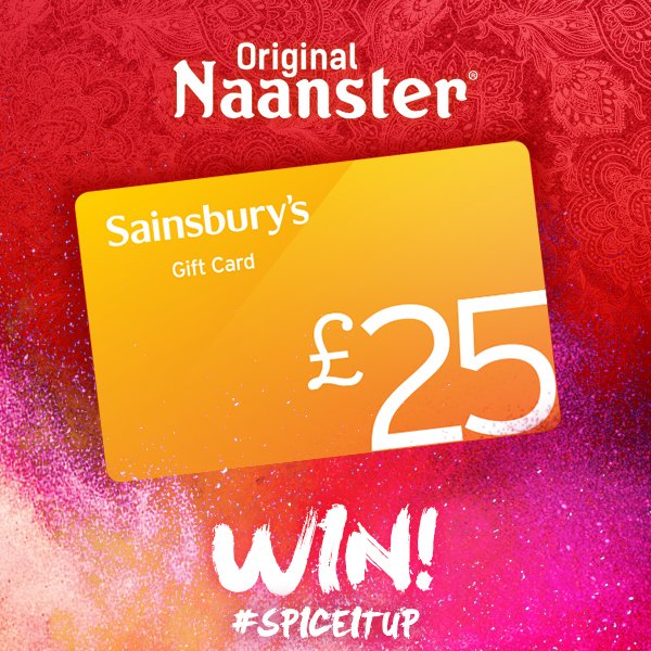 Naanster's tweet photo. 🌟#WIN a £25.00 @Sainsburys gift card to buy lots of your fave #Naanster! 🌟 RT&F to enter! T&C's here: https://t.co/hrHwSgCKQS #SpiceItUp https://t.co/xMNQdsM9JG