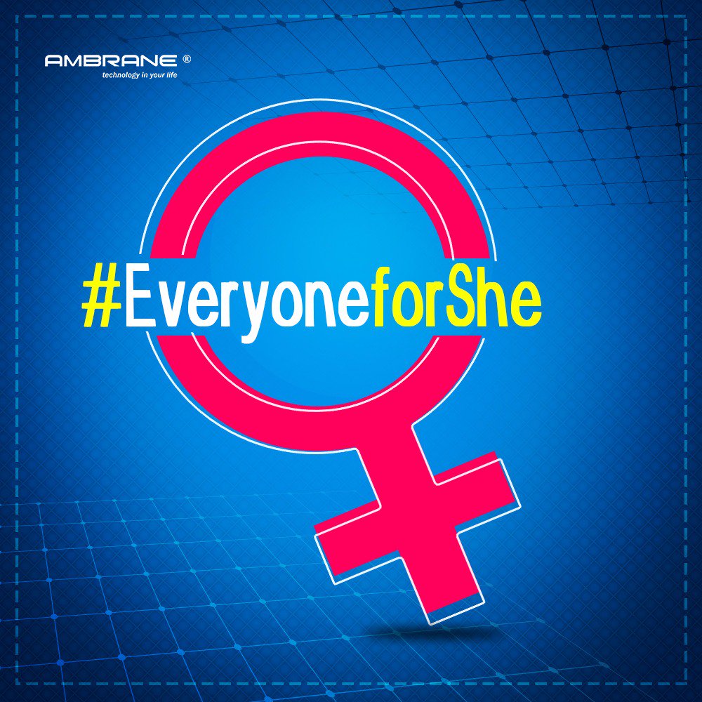 AmbraneIndia's tweet photo. Somethings can wait in life but standing up for Women isn’t one of them. Ambrane India supports #EveryoneforShe https://t.co/8lHjAucFik