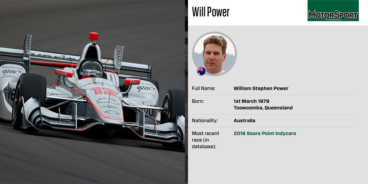 Happy birthday IndyCar champion Will Power, 38 today:  