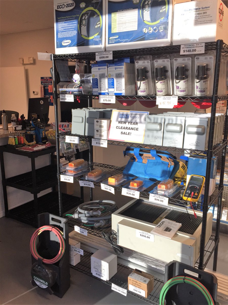 happy hump day! stop by and stock the truck up with items from our clearance rack. #hvacswfl