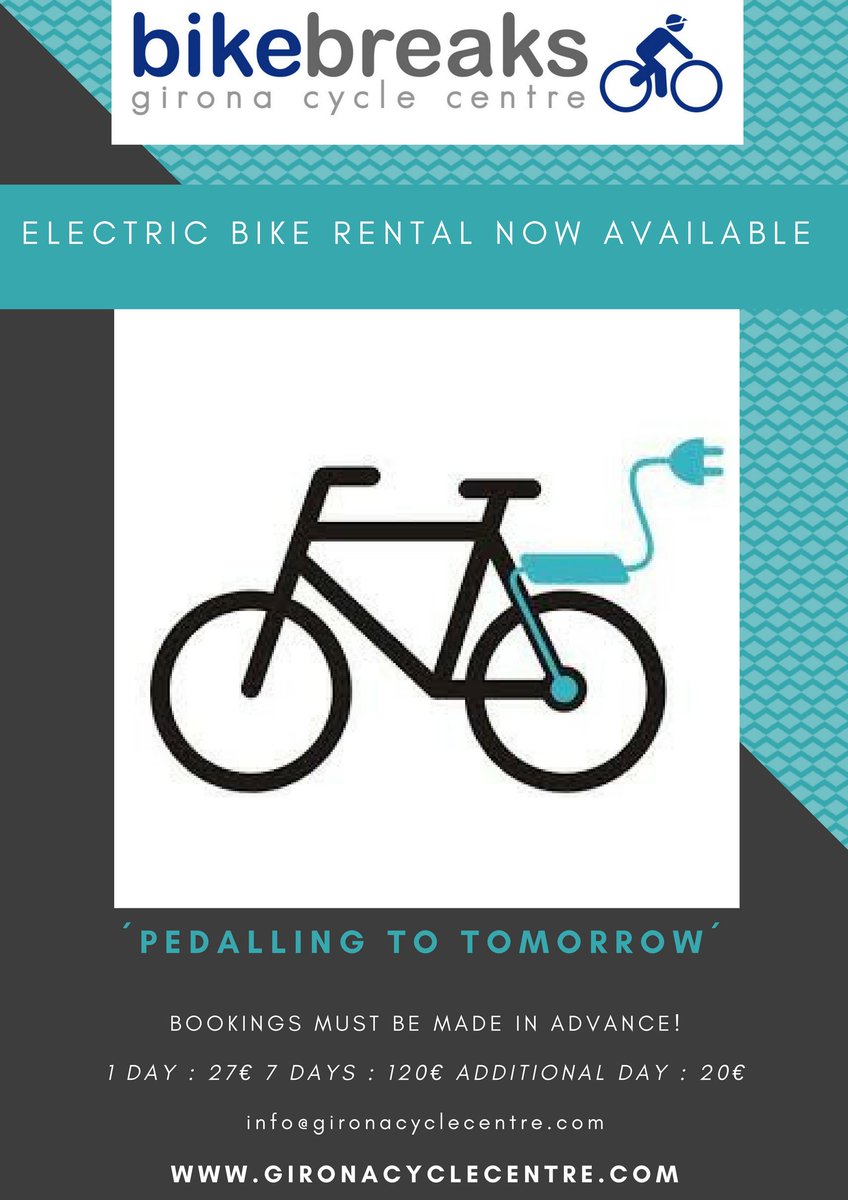 BikeBreaks's tweet photo. ´Pedalling to tomorrow´...we now have electric hyrbid bikes available to rent! #bikesofthefuture #hybrid https://t.co/6GdHknVnBr