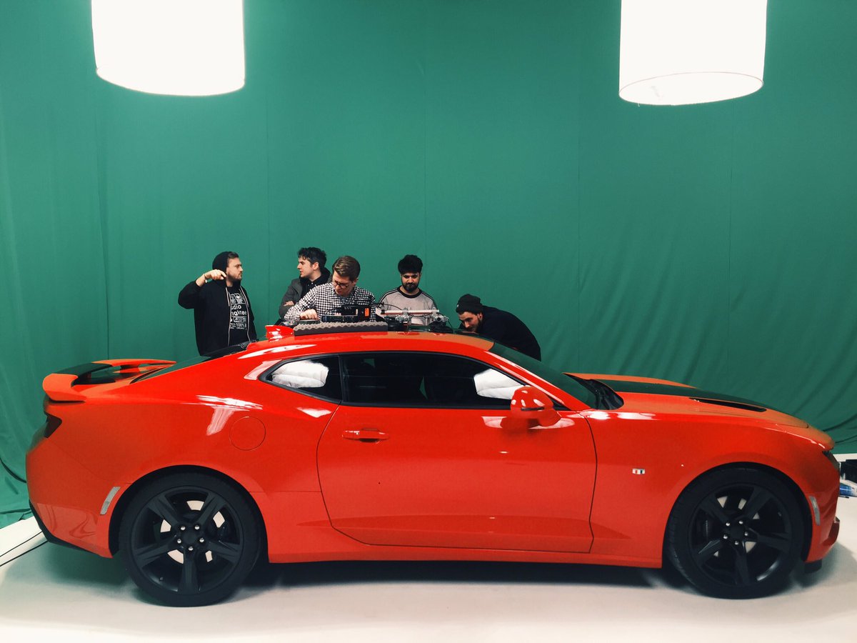 1618digital's tweet photo. Rigging up the Chevy - prepare for your ride! #VR #Camaro #360shoot  #3Dsound https://t.co/oZpOwe3615