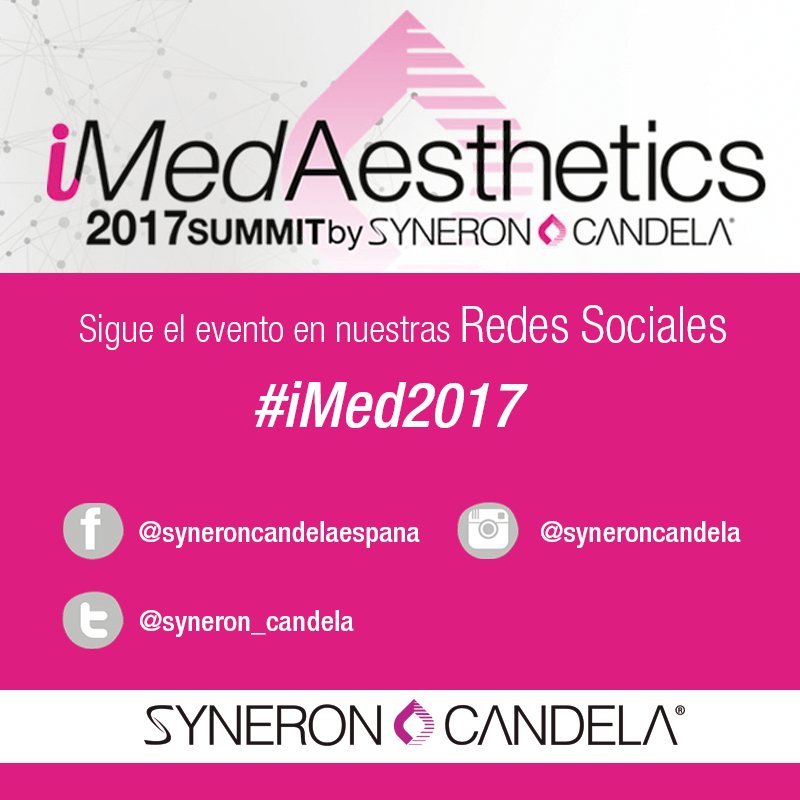 CandelaMedicalE's tweet photo. ¡Mañana comienza nuestro #iMed2017! Si no puedes asistir no te preocupes porque te contaremos todo a través de nuestras Redes Sociales. https://t.co/18EEpuOrqu