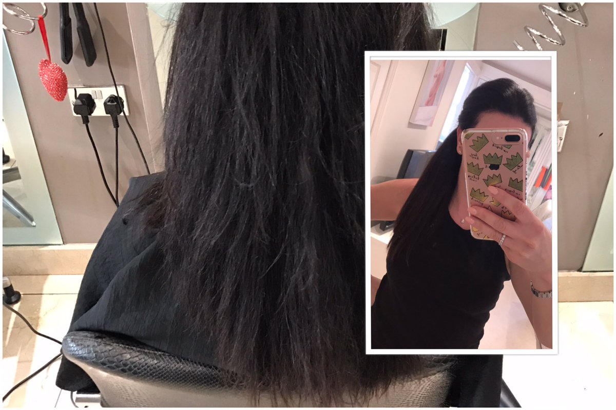 Proof the <a href="/nanokeratinuk/">nanokeratin system</a> is amazing! My hair in the smaller pic is rough dried only! So smooth! Frizzz ball is before! #brazilianblowdry