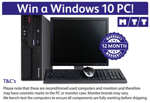 GroupMtt's tweet image. #Win A Windows 10 PC! To enter RT and follow us @GroupMtt
Competition ends 31st March. T&amp;amp;C's can be found here - mttltd.com/win-a-windows-…