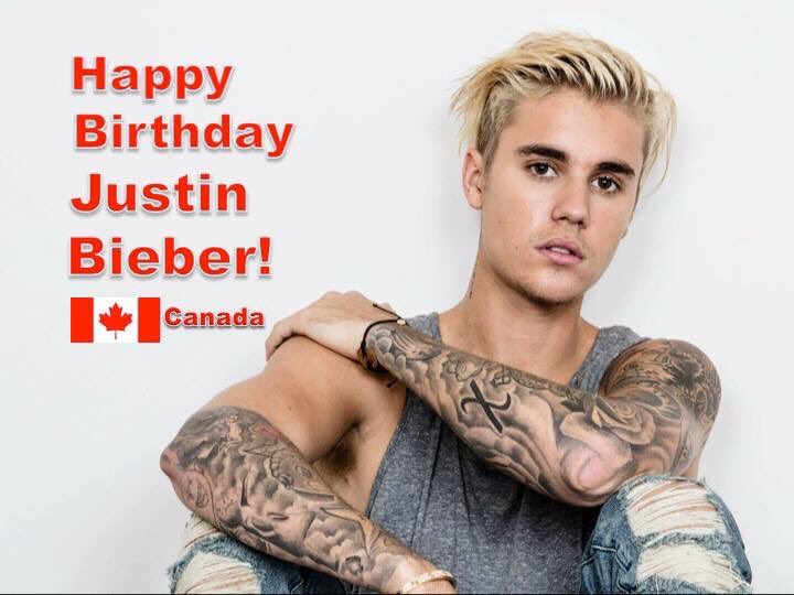 Happy 23rd Birthday to Canadian Superstar Justin Bieber!  