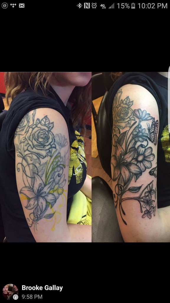 g_Crow11's tweet photo. Little before an after if session number 1 #CrowTattoos https://t.co/UyUh6OXuqs