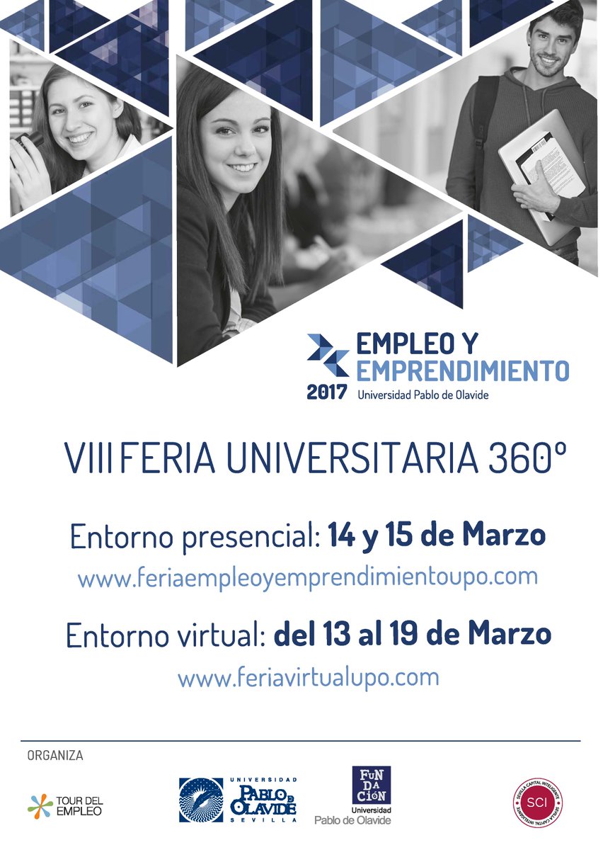 Desde YA puedes consultar las ponencias que vamos a celebrar en la #Feria de #Empleo y #Emprendimiento de la #UPO. ow.ly/UqiV309tk79
