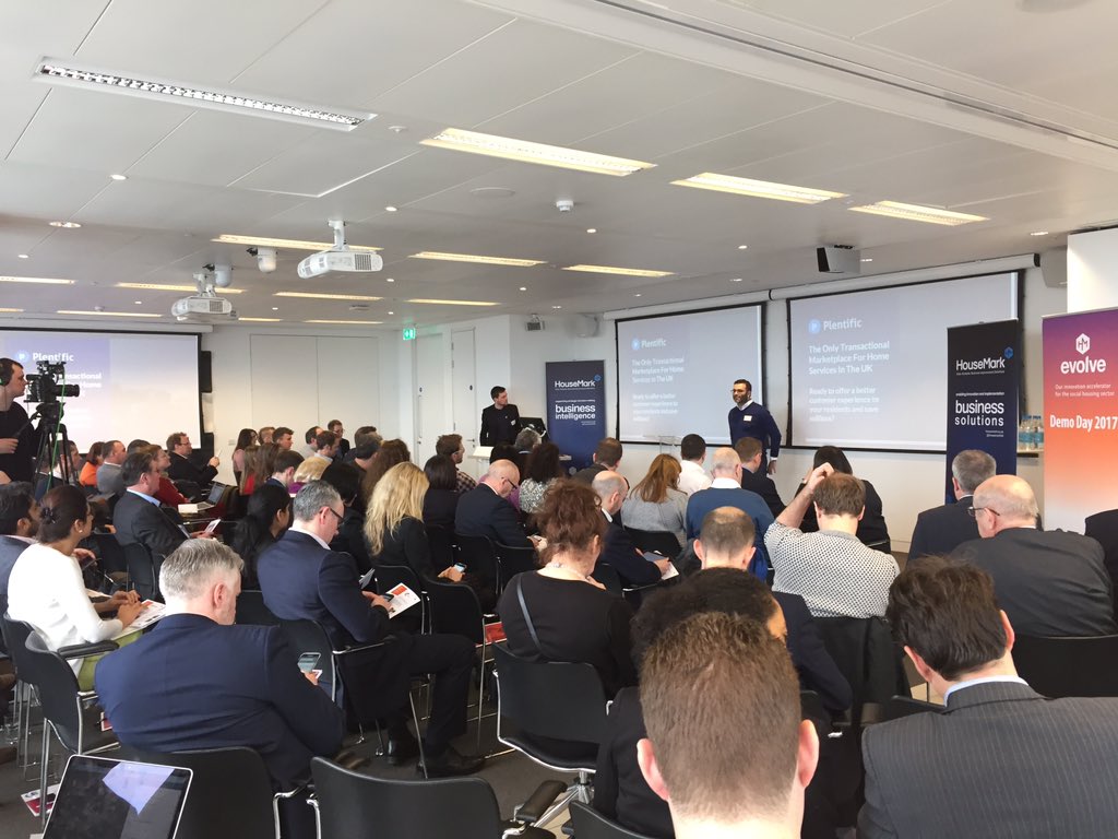 My turn to speak. Great to show how <a href="/Plentific/">Plentific</a> can help drive efficiency  in the social housing sector #HMEvolve