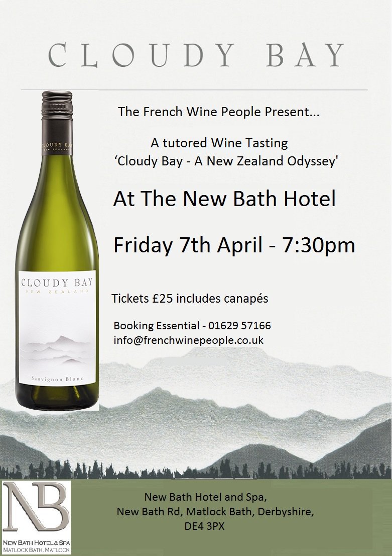 Upcoming #WineTasting <a href="/CloudyBay/">Cloudy Bay</a> <a href="/NewBathHotel/">New Bath Hotel & Spa</a> Friday 7th April. #BookNow to avoid disappointment.