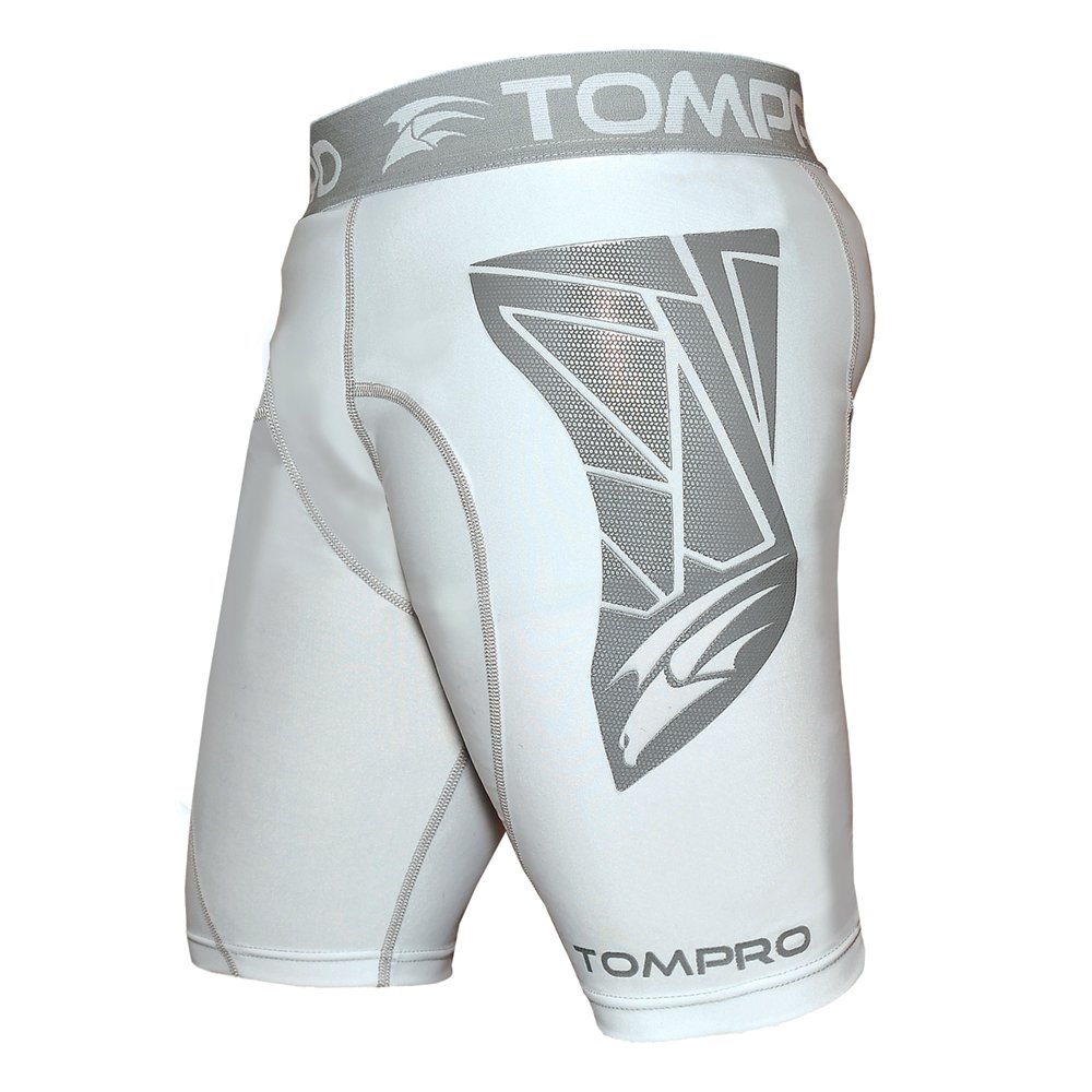Tompro CarbonShield Compression Base Layer Short Thermal Under Gear Mens White Size Large