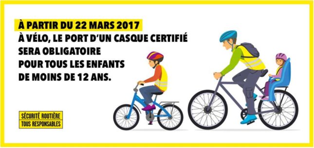 🚲🚸 Casque obligatoire pour les enfants de moins de 12 ans : plus que quelques jours pour vous équiper, si ce n'est pas déjà fait ! #sécurité