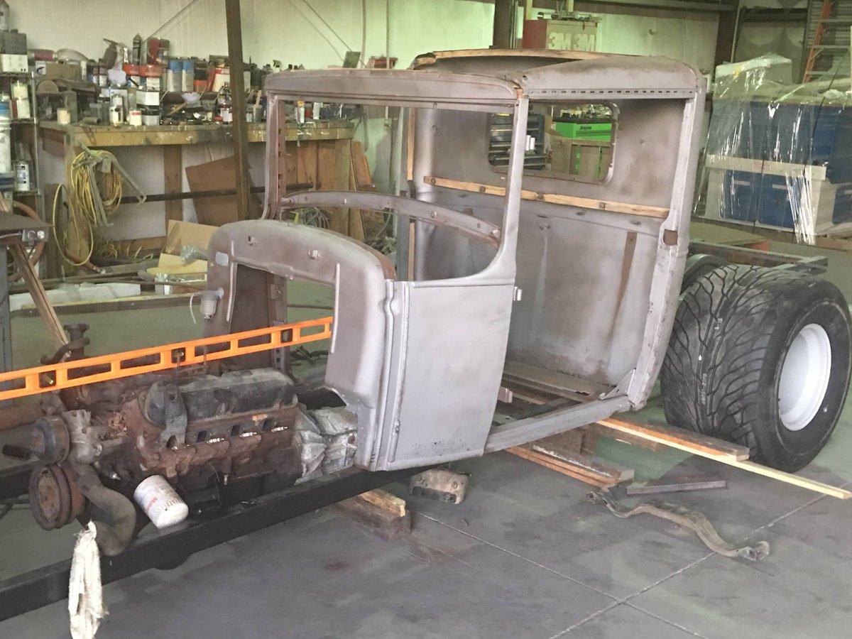 SunsetPowderInc's tweet photo. Working on a shop project #sunsetpowdercoating #amodelratrod #windergeorgia #sandblast #powdercoat Can you guess what color she's going? https://t.co/v78EhUn1VT
