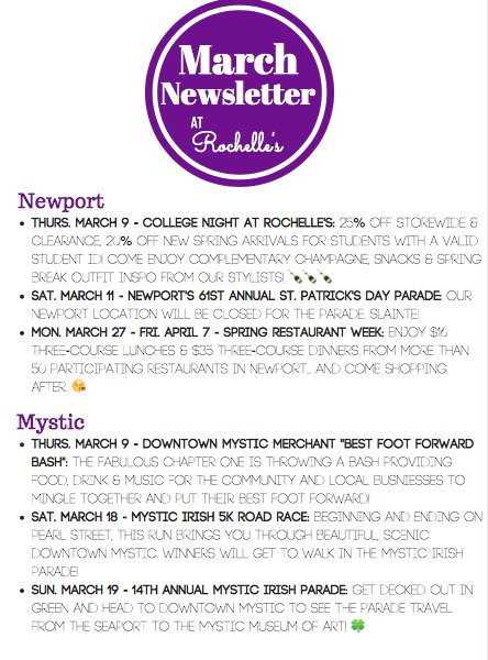 RochellesStyle's tweet image. Welcome March ☀️ here's a list of the amazing events around us this month! #SpringIsHere 💐 srtl.co/ocK