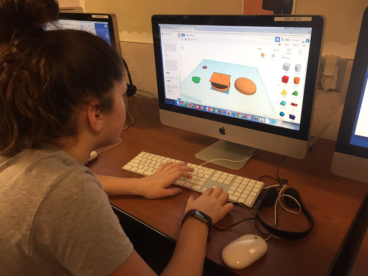 dcderichs's tweet image. Starting our day 3D designing with #TynkerCad @wheeler_mps #wheelerway #STEMInTheLibrary