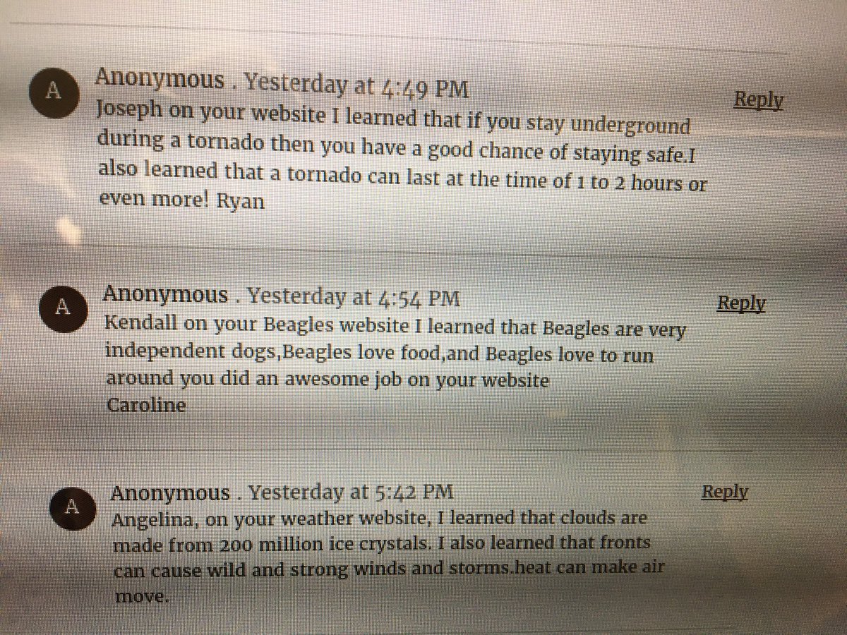 MrsCTechnology's tweet image. So impressed with 3rd grade S's blog comments about what they learned from their classmates' nonfiction websites!@mrsebneter3